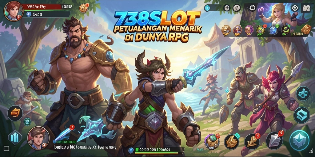 Tampilan gameplay menegangkan dari 738SLOT yang menunjukkan aksi RPG.