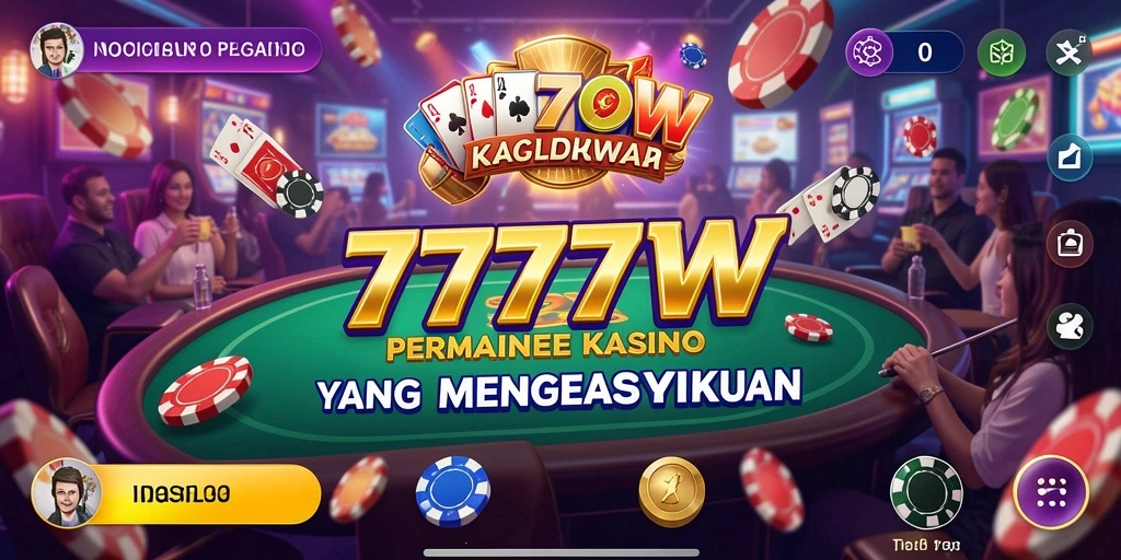 Tampilan utama gameplay 7777W dengan suasana Kasino yang mendebarkan.