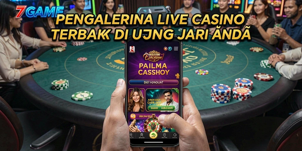 Tampilan gameplay Live Casino seru dan interaktif di 7GAME.