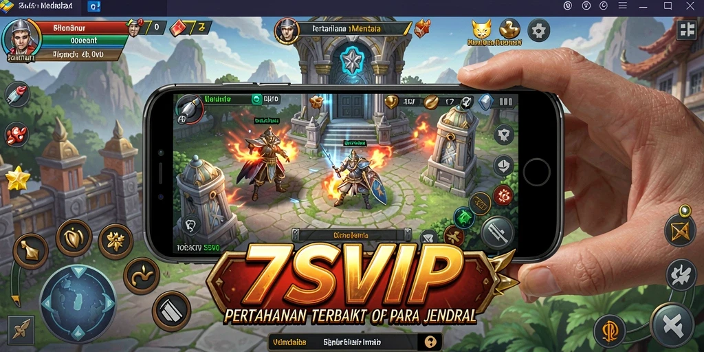 Screenshot menunjukkan serangan menara yang epik di 7SVIP.