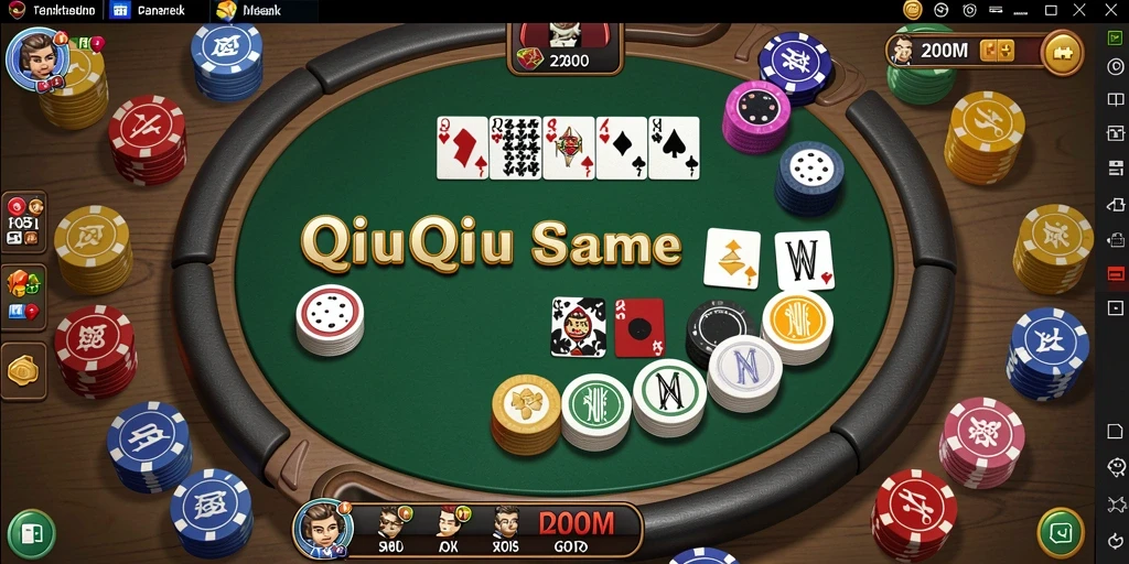 Tampilan gameplay QiuQiu yang seru dan menarik di D200M.