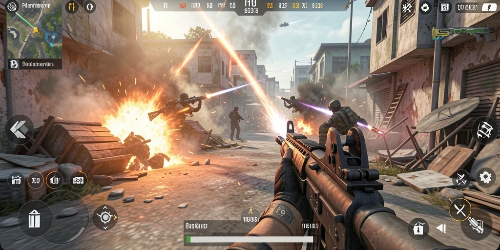 Screenshot gameplay FO8 menampilkan aksi pertempuran yang intens.