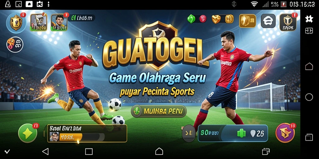 Tampilan gameplay GUATOGEL yang menarik dan penuh aksi olahraga.