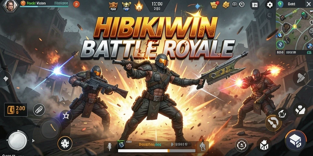 Gameplay seru dan menegangkan di HIBIKIWIN Battle Royale.
