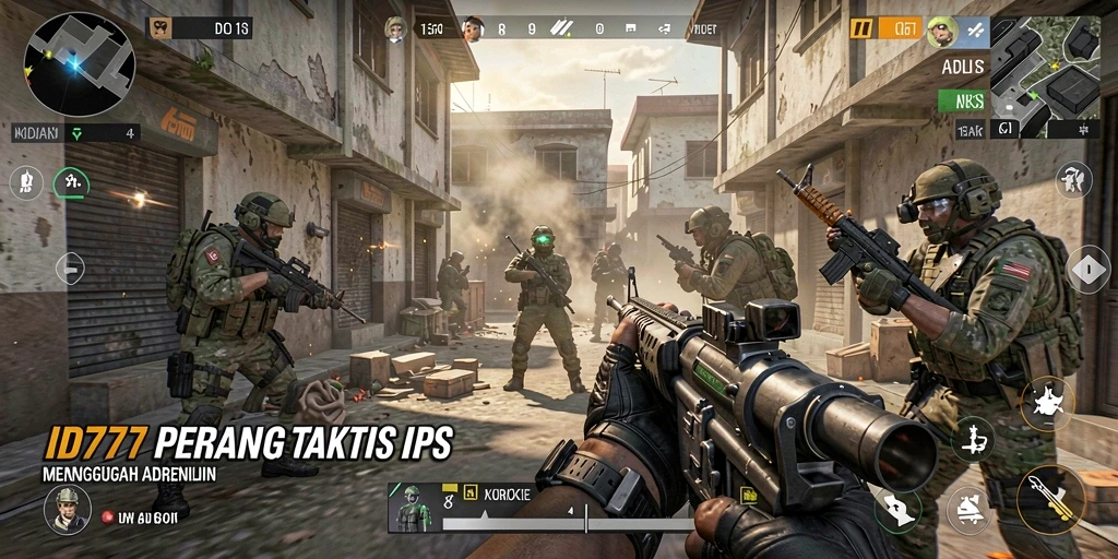 Tampilan intens dari gameplay ID777 yang penuh aksi.