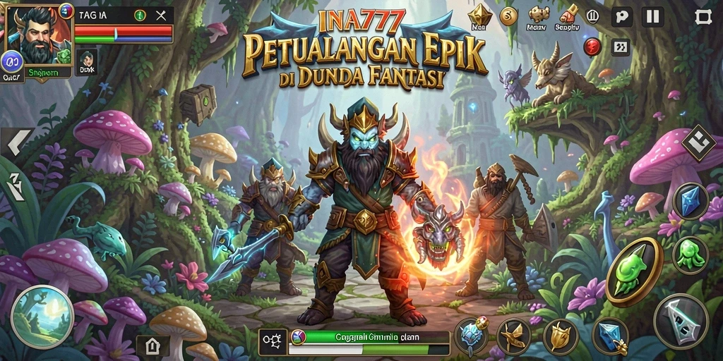 Layar utama INA777 dengan gameplay menarik dan pemandangan fantastis.
