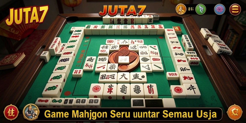 Screenshot gameplay JUTA7 menampilkan keseruan menyusun ubin Mahjong.