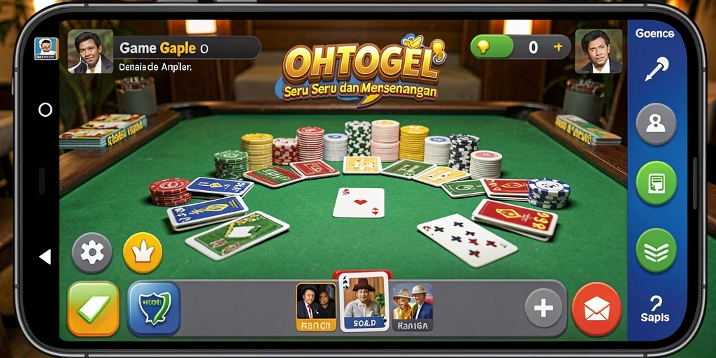 Tangkapan layar gameplay OHTOGEL menampilkan aksi seru permainan Gaple.