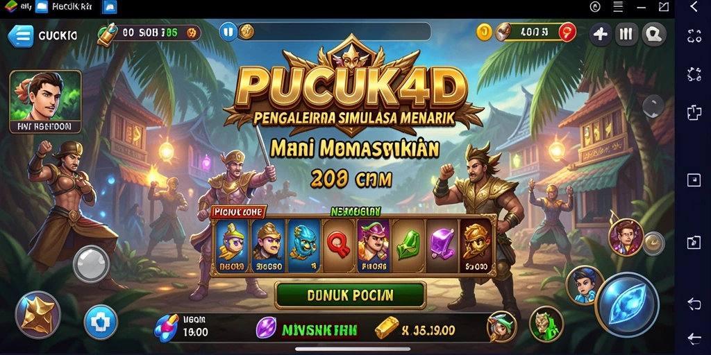 Screenshot gameplay PUCUK4D yang menunjukkan dunia simulasi yang menarik.