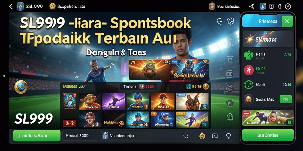 Screenshot SL999 menampilkan antarmuka sportsbook yang menarik dan informatif.