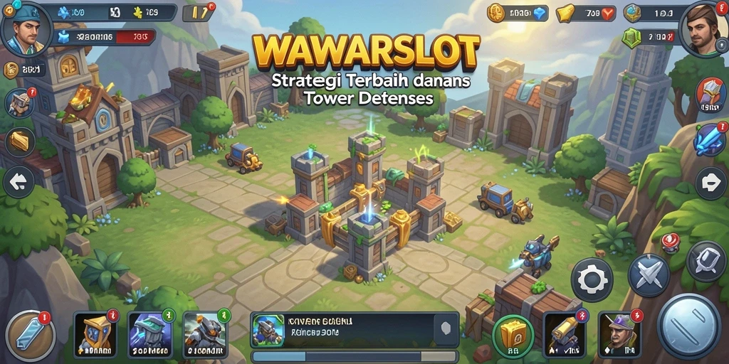 Tampilan gameplay WAWARSLOT yang mengasyikkan dalam Tower Defense.