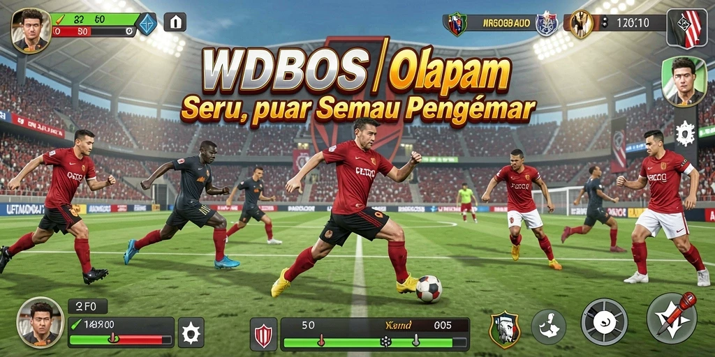 Tangkapan layar utama WDBOS menunjukkan aksi olahraga yang mendebarkan.