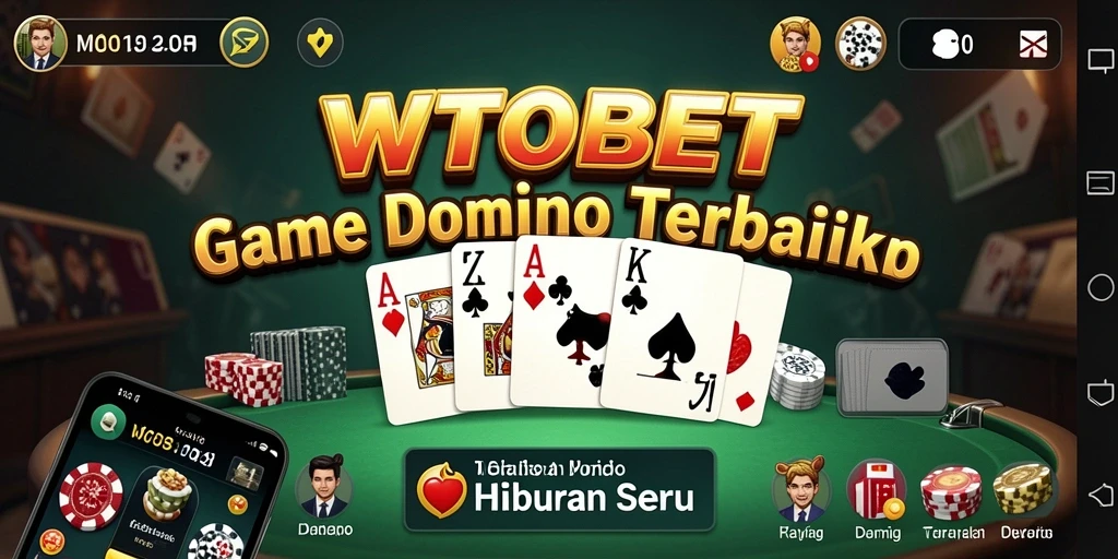 Screenshot utama WTOBET menunjukkan gameplay seru permainan Domino.