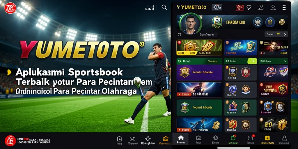 Screenshot utama YUMETOTO menampilkan taruhan olahraga yang seru.
